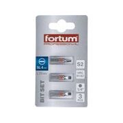 FORTUM HROT PLOCHÝ SADA 3KS, 4X25MM, S2, 4741104 - STANDARDNÍ BITY PŘÍMÉ - PŘÍSLUŠENSTVÍ