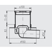 PODLAHOVÁ VPUSŤ BOČNÍ S PŘÍRUBOU PVB 100X100 PR/DN50, NEREZ - DŮM A DOMÁCNOST, ELEKTRO..