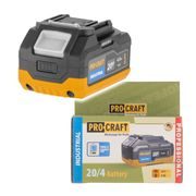 BATERIE AKUMULÁTOROVÁ 20V LI-ION, 4000MAH PROCRAFT 20/4 INDUSTRIAL | 20/4 INDUSTRIAL PROCRAFT - PŘÍSLUŠENSTVÍ PROCRAFT{% if kategorie.adresa_nazvy[0] != zbozi.kategorie.nazev %} - NÁHRADNÍ DÍLY{% endif %}