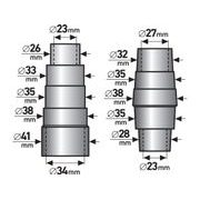 EXTOL PREMIUM ADAPTÉRY K ODSÁVÁNÍ, SADA 2KS, ⌀VNĚJŠÍ: 26-41/28-38MM, 8807100 - PRO ODSAVAČE - PŘÍSLUŠENSTVÍ