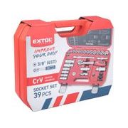 EXTOL PREMIUM HLAVICE NÁSTRČNÉ, SADA 39KS, 3/8", 8818322 - GOLA SADY - RUČNÍ NÁŘADÍ