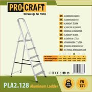 SCHŮDKY HLINÍKOVÉ JEDNOSTRANNÉ 6ST. PROCRAFT PLA2.128 | PLA2.128 PROCRAFT - ŽEBŘÍKY, SCHŮDKY, LEŠENÍ - DÍLNA A GARÁŽ