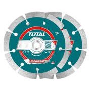 TOTAL KOTOUČ DIAMANTOVÝ ŘEZNÝ SEGMENTOVÝ, SUCHÉ I MOKRÉ ŘEZÁNÍ, 2KS, TAC21111532 - DIA KOTOUČ 115 MM{% if kategorie.adresa_nazvy[0] != zbozi.kategorie.nazev %} - PŘÍSLUŠENSTVÍ{% endif %}