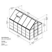 PALRAM - CANOPIA HYBRID 6X10 POLYKARBONÁTOVÝ SKLENÍK - SKLENÍK, FOLIOVNÍK - ZAHRADA