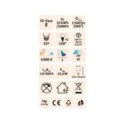 EXTOL LIGHT ŽÁROVKA LED KLASICKÁ, 1350LM, 15W, E27, TEPLÁ BÍLÁ, 43005 - NÁHRADNÍ ŽÁROVKY A ZÁŘIVKY - SVÍTIDLA