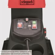 SCHEPPACH GS 60 ELEKTRICKÝ VÁLCOVÝ DRTIČ 2800 W S TRANSPARENTNÍM BOXEM - DRTIČ S ELEKTRICKÝM MOTOREM - ZAHRADA