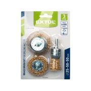EXTOL CRAFT KARTÁČE POMOSAZENÉ, SADA 3KS, O 25-50-50MM, 1832 - KARTÁČE NA VRTAČKU - PŘÍSLUŠENSTVÍ