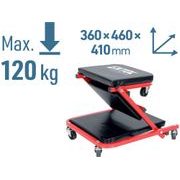 EXTOL PREMIUM LEHÁTKO/SEDÁK 2V1, MONTÁŽNÍ POJÍZDNÉ, ROZLOŽENO 91X41X12CM, AŽ 150/120KG, 8863302 - MONTÁŽNÍ LÉHATKA, SEDÁTKA - DÍLNA A GARÁŽ