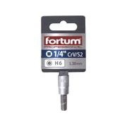 FORTUM HLAVICE ZÁSTRČNÁ 1/4" IMBUS, H 6, L 38MM, 4701606 - ZÁSTRČNÉ HLAVICE - RUČNÍ NÁŘADÍ