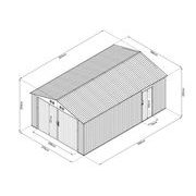 RIWALL PRO RMCG 20X13 ANTHRACITE KOVOVÁ GARÁŽ 3,8 X 6 M SE SEDLOVOU STŘECHOU ANTRACIT - PŘÍSTŘEŠKY VCHODOVÉ, PRO AUTA - DŮM A DOMÁCNOST, ELEKTRO..