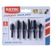 EXTOL PREMIUM RAŠPLE ROTAČNÍ DO DŘEVA, SADA 6KS, 8803701 - SADY VRTÁKŮ - PŘÍSLUŠENSTVÍ