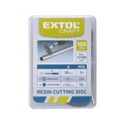 EXTOL CRAFT 903762 KOTOUČE ŘEZNÉ, SADA 100KS, 903762 - K PŘÍMÝM BRUSKÁM - PŘÍSLUŠENSTVÍ
