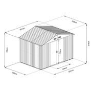 RIWALL PRO RMSA 8X10 ANTHRACITE ZAHRADNÍ DOMEK KOVOVÝ 3 X 2,4 M SE SEDLOVOU STŘECHOU ANTRACIT - ZAHRADNÍ DOMKY - DŮM A DOMÁCNOST, ELEKTRO..