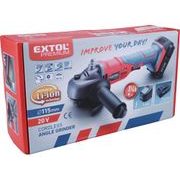 EXTOL PREMIUM BRUSKA ÚHLOVÁ AKU SHARE20V, 115MM, 20V LI-ION, 2000MAH, 8891840 - EXTOL SHARE20V - AKU NÁŘADÍ - AKU NÁŘADÍ