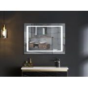 KOUPELNOVÉ ZRCADLO S LED OSVĚTLENÍM, PROTIZAMLŽOVACÍ FUNKCÍ A REGULACÍ JASU, MR13-80×60-REVERSE STYL | MR13-80×60-REVERSE STYLE PROCRAFT - ZRCADLA - SANITA