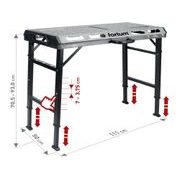 FORTUM STŮL SVAŘOVACÍ PŘENOSNÝ, 107X53CM, VÝŠKA 70-93CM, 4759970 - PRACOVNÍ STOLY - DÍLNA A GARÁŽ