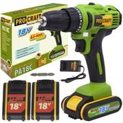 AKU VRTACÍ ŠROUBOVÁK PROCRAFT PA18C | PA18C PROCRAFT - AKU ŠROUBOVÁK 18V - 20V{% if kategorie.adresa_nazvy[0] != zbozi.kategorie.nazev %} - AKU NÁŘADÍ{% endif %}