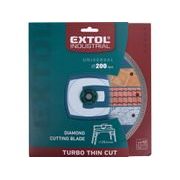 EXTOL INDUSTRIAL KOTOUČ DIAMANTOVÝ ŘEZNÝ, TURBO THIN CUT, SUCHÉ I MOKRÉ ŘEZÁNÍ, O 200X25,4X2MM, 8703046 - DIA KOTOUČ 180 MM - PŘÍSLUŠENSTVÍ