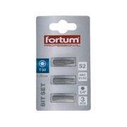 FORTUM HROT TORX, SADA 3KS, T 30X25MM, S2, 4741430 - STANDARDNÍ BITY TORX - PŘÍSLUŠENSTVÍ