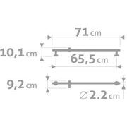 FRESHHH TYČ S POSUVNÝM DRŽÁKEM SPRCHY, CELOKOVOVÁ, 830309 - PŘÍSLUŠENSTVÍ - SANITA