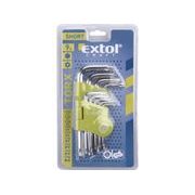 EXTOL CRAFT L-KLÍČE TORX, SADA 9KS, T 10-50, KRÁTKÉ, 66010 - L - KLÍČE - RUČNÍ NÁŘADÍ