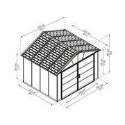 PALRAM - CANOPIA YUKON 11' X 9' ANTRACIT HEAVY DUTY PROSTORNÝ DOMEK S MOŽNOSTÍ DALŠÍHO ROZŠÍŘENÍ (ZÁKLADNÍ MODUL) - ZAHRADNÍ DOMKY - DŮM A DOMÁCNOST, ELEKTRO..