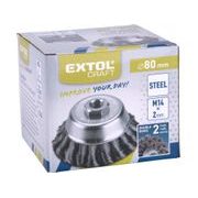 EXTOL CRAFT KARTÁČ HRNKOVÝ COPÁNKOVÝ, O 80MM, 17009 - KARTÁČE NA BRUSKU - PŘÍSLUŠENSTVÍ