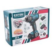 EXTOL INDUSTRIAL UTAHOVÁK RÁZOVÝ 1/2" AKU SHARE20V, 250NM, BRUSHLESS, 20V LI-ION, BEZ BATERIE A NABÍJEČKY, 8791811 - RÁZOVÝ UTAHOVÁK 20 - 60 V - AKU NÁŘADÍ