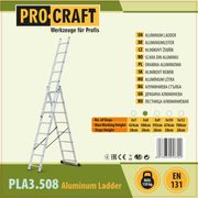 ŽEBŘÍK HLINÍKOVÝ TŘÍDÍLNÝ 3X8 PROCRAFT PLA3.508 | PLA3.508 PROCRAFT - ŽEBŘÍKY, SCHŮDKY, LEŠENÍ - DÍLNA A GARÁŽ
