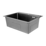 NEREZOVÝ DŘEZ MIXXUS MH6050 DECOR GRAPHITE SE SIFONEM, GRAFITOVÝ | MH6050 DECOR GRAPHITE MIXXUS - DŘEZY - SANITA