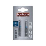 FORTUM HROT KŘÍŽOVÝ POZIDRIV, SADA 2KS, PZ 1X50MM, S2, 4741311 - STANDARDNÍ BITY PZ - PŘÍSLUŠENSTVÍ