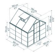 PALRAM - CANOPIA HYBRID 6' X 6' POLYKARBONÁTOVÝ SKLENÍK (185 X 185 CM) - SKLENÍK, FOLIOVNÍK - ZAHRADA