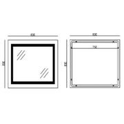 KOUPELNOVÉ ZRCADLO S LED OSVĚTLENÍM, PROTIZAMLŽOVACÍ FUNKCÍ, REGULACÍ JASU A HODINKAMI, MR02-80×80 W | MR02-80×80 WARM PROCRAFT - ZRCADLA - SANITA