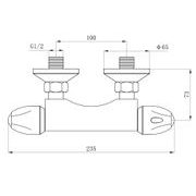 VITTORIA BATERIE TERMOSTATICKÁ SPRCHOVÁ UNIVERZÁLNÍ, 100MM, 72024 - TERMOSTATICKÉ BATERIE A BATERIE S EL. OHŘEVEM - SANITA