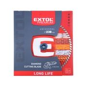 EXTOL PREMIUM KOTOUČ DIAMANTOVÝ ŘEZNÝ, TURBO LONG LIFE - SUCHÉ I MOKRÉ ŘEZÁNÍ, 230X22,2X2,8MM, 108955 - DIA KOTOUČ 230 MM - PŘÍSLUŠENSTVÍ