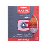 EXTOL PREMIUM KOTOUČ DIAMANTOVÝ ŘEZNÝ CELOOBVODOVÝ - MOKRÉ ŘEZÁNÍ, O 150X22,2X2,5MM, 108733 - DIA KOTOUČ 150 MM - PŘÍSLUŠENSTVÍ