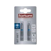 FORTUM HROT KŘÍŽOVÝ POZIDRIV, SADA 2KS, PZ 2X50MM, S2, 4741312 - STANDARDNÍ BITY PZ - PŘÍSLUŠENSTVÍ
