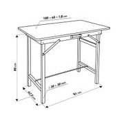EXTOL CRAFT STŮL PRACOVNÍ SKLÁDACÍ, 100X60X80CM(D/Š/V), NOSNOST AŽ 100KG, 956075 - PRACOVNÍ STOLY - DÍLNA A GARÁŽ