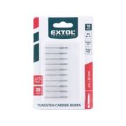 EXTOL INDUSTRIAL FRÉZY MINI, KARBIDOVÉ, SADA 10KS, ⌀3MM, SEK STŘEDNÍ (DOUBLE-CUT), 8703800 - STOPKOVÉ FRÉZKY - PŘÍSLUŠENSTVÍ