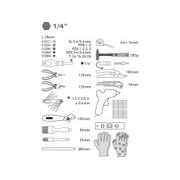 EXTOL LADY SADA NÁŘADÍ 68KS, 1/4", CRV, 6593 - SADY NÁŘADÍ - RUČNÍ NÁŘADÍ