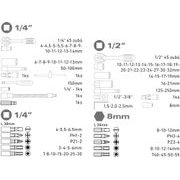 EXTOL CRAFT HLAVICE NÁSTRČNÉ, SADA 94KS, 1/4", 1/2", 918094 - SADY NÁŘADÍ - RUČNÍ NÁŘADÍ