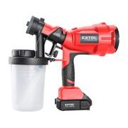 EXTOL PREMIUM PISTOLE STŘÍKACÍ HVLP AKU SHARE20V, 20V LI-ION, 2AH, 8891862 - STŘÍKACÍ PISTOLE ELEKTRICKÉ - ELEKTRICKÉ NÁŘADÍ