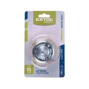 EXTOL CRAFT KARTÁČ HRNKOVÝ POMOSAZENÝ, O 75MM, 17058 - KARTÁČE NA VRTAČKU - PŘÍSLUŠENSTVÍ