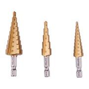 EXTOL CRAFT VRTÁKY STUPŇOVITÉ, SADA 3KS, O 3-20MM, HSS, 20089 - STUPŇOVITÉ VRTÁKY - PŘÍSLUŠENSTVÍ