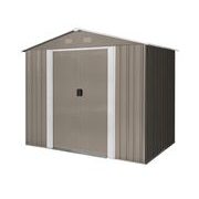 RIWALL PRO RMSA 6X8 BROWN ZAHRADNÍ DOMEK KOVOVÝ 2,4 X 1,7 M SE SEDLOVOU STŘECHOU HNĚDÝ - ZAHRADNÍ DOMKY - DŮM A DOMÁCNOST, ELEKTRO..