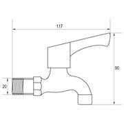 BATERIE NA STUDENOU VODU BIB-02 | BIB-02 MIXXUS - PŘÍSLUŠENSTVÍ (KOHOUTY, ŠROUBENÍ,...) - SANITA