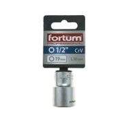 FORTUM HLAVICE NÁSTRČNÁ 1/2", 19MM, L 38MM, 4700419 - NÁSTRČNÉ HLAVICE, OŘECHY - RUČNÍ NÁŘADÍ