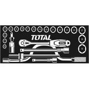 TOTAL HLAVICE NÁSTRČNÉ, SADA 24KS, 1/2", THT141253 - GOLA SADY - RUČNÍ NÁŘADÍ