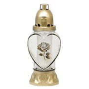 KAHAN ROSE, POZLACENÉ SKLO, MIX VZORŮ, 25,5CM, 28H - SVÍČKY, SVÍCNY A JINÉ - DŮM A DOMÁCNOST, ELEKTRO..