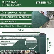 STÍNÍCÍ TKANINA EXTRA 1,8X10M, 230G/M2, UV, STÍNĚNÍ 95% - ZAHRADNÍ TEXTILIE, TKANINY - ZAHRADA